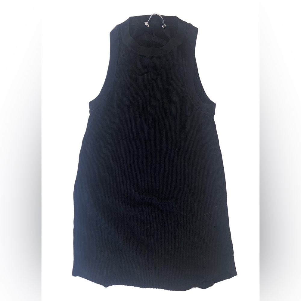 Zara Ribbed Black Sleeveless Top Women’s Size Large NWOT